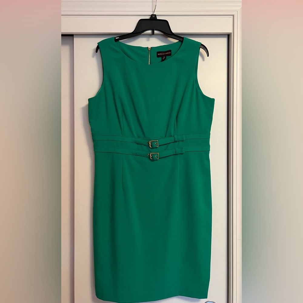 DANA BUCHMAN | Grass Green Shift Dress | NEW WITH TAGS | SZ: 14